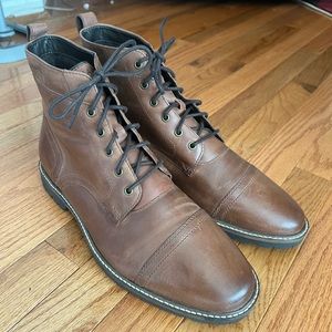 COLE HAAN Nathan Grand OS Chestnut Brown Cap Toe Boots Men’s Size: 11.5 #C30632